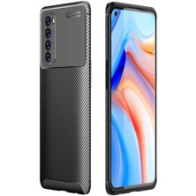 Oppo Reno 4 Pro 4g Kılıf Karbon Görünümlü Silikon Zipax-Zr-Negro