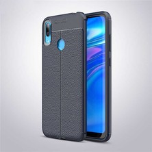 Huawei Y7 Prime 2019 Kılıf Deri Görünümlü Silikon Zipax-Zr-Niss
