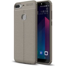 Htc Desire 12 Plus Kılıf Deri Görünümlü Silikon Zipax-Zr-Niss