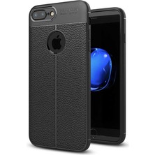Apple iPhone 8 Plus Kılıf Deri Görünümlü Silikon Zipax-Zr-Niss