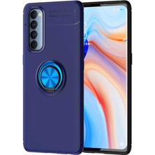 Oppo Reno 4 Pro 4g Kılıf Ravel Yüzüklü Standlı Silikon Kapak