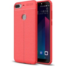 Htc Desire 12 Plus Kılıf Deri Görünümlü Silikon Zipax-Zr-Niss