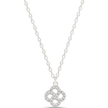 Parmas Design Yonca Tasarım 925 Ayar Gümüş Minimal Kadın Kolye