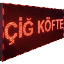 Ledeksis 32X128CM Led Tabela Kayan Yazı - Kırmızı -Tek Taraflı Wifi Kablosuz Haberleşme