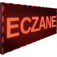 Ledeksis 32X128CM Led Tabela Kayan Yazı - Kırmızı -Tek Taraflı Wifi Kablosuz Haberleşme