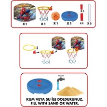 Nessi World Nessiworld Dede Spiderman Küçük Ayaklı Basketbol Potası