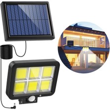 Main Shop Hareket Sensörlü Güneş Enerjili Solar Şarjlı Bahçe LED Aydınlatma 3 Modlu LED Duvar Lambası