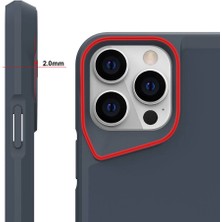 Canpay iPhone 15 Pro Uyumlu Kılıf Case, Metal Standlı Mat Airbag Anti Shock Tpu Kapak Cover Gri