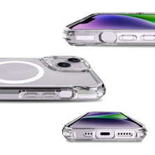 Canpay iPhone 13 Kılıf Case, Magnet Magsafe Şarj Özellikli Şeffaf Magnet Magsafe Transparent Cover