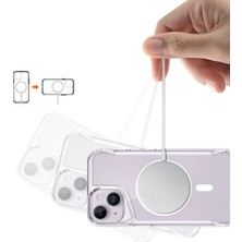 Canpay iPhone 13 Kılıf Case, Magnet Magsafe Şarj Özellikli Şeffaf Magnet Magsafe Transparent Cover