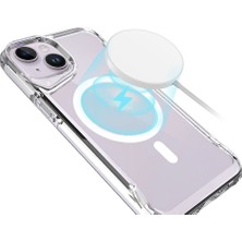 Canpay iPhone 13 Kılıf Case, Magnet Magsafe Şarj Özellikli Şeffaf Magnet Magsafe Transparent Cover