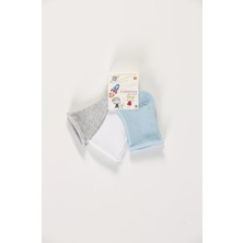 Forwena Baby Socks 3'lü Paket Bebek Renkli Pamuklu Lastiksiz Dikişsiz Soket Çorap