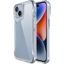 Canpay Apple iPhone 15 Plus Uyumlu Kılıf Case, Transparent Smooth Hard Protective Cover