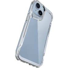 Canpay Apple iPhone 15 Plus Uyumlu Kılıf Case, Transparent Smooth Hard Protective Cover