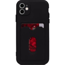 Canpay Apple iPhone 11 Uyumlu Kılıf Case, Kamera Korumalı, Kart Bölmeli Ultra Ince Esnek Pürüzsüz