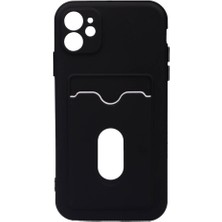 Canpay Apple iPhone 11 Uyumlu Kılıf Case, Kamera Korumalı, Kart Bölmeli Ultra Ince Esnek Pürüzsüz