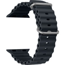 Dijimedia Apple Watch Uyumlu 40MM 1/2/3/4/5/6/se/7/8/9ultra Ocean Kordon Kordon Antrasit