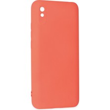 Newface Xiaomi Redmi 9A Kılıf Nano Içi Kadife Silikon - Turuncu