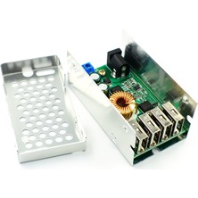 Sislilalaua Dc-Dc 9V 12V 24V 36V 5V Adım Aşağı Kurulu 5A 4 USB Çıkışı Buck Dönüştürücü Besleme Modülü Alüminyum Kabuk Telefonlar Için (Yurt Dışından)
