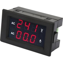 Sislilalaua Di Tal Voltmetre LED Di Tal Ekran Ac 100~300 V Voltmetre 0-10A Amper Metre Di Tal Ampermetre Voltmetre (Yurt Dışından)