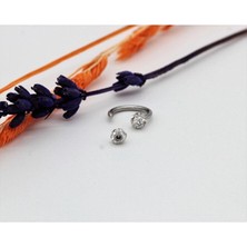 Mazen 316L Kararmaz Cerrahi Çelik Kristal Taşlı Kıkırdak Dudak Burun Septum Tragus Piercing Minik Boy