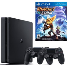 Sony Playstation 4 Slim 500 GB + 2. Ps4 Kol + Ps4 Ratchet Clank