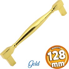 Badem10 Kare Kulp Mobilya Mutfak Dolabı Çekmece Dolap Kulpları Kapak Kulpu Kulbu Altın 128 mm Metal