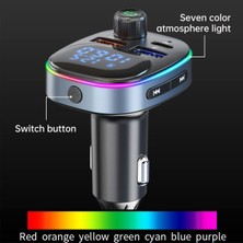 Xiaoai Araba Için Bluetooth Fm Verici Bluetooth 5.0 Fm Radyo Verici 38W Pd ve Qc3.0 Çift USB Şarj Bluetooth Araç Adaptörü Eller Serbest Arama Desteği USB Sürücüsü ile Araç Mp3 Çalar (Yurt Dışından)