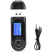 Xiaoai LCD Ekranlı Bluetooth Verici Alıcı, Araba Için 2'si 1 Arada Gürültü Önleyici Bluetooth Aux Adaptörü, Araba/ev Stereo/hoparlör Için 3,5 mm Kablosuz Ses Adaptörü, Eller Serbest Arama (Yurt Dışından)