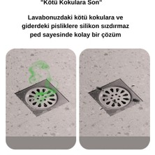 Omilife Banyo ve Mutfak Lavabo Koku Önleyici Gider Koruyucu Silikon Sızdırmaz Ped Siyah