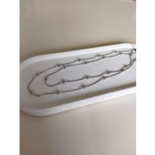 Stainless Steel Boru Zincir Dorikalı Ikili Kolye