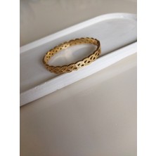 Stainless Steel Örgü Desen Kelepçe Bilezik