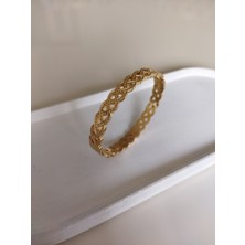 Stainless Steel Örgü Desen Kelepçe Bilezik