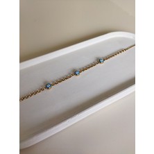 Stainless Steel Nazar Boncuklu Bileklik