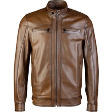 Tamer Tanca Erkek Hakiki Deri Metalik Deri Mont 974 Tt-01 Erk Derımont Y23 Antık