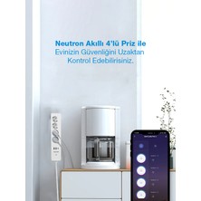 Neutron Akıllı Wi-Fi Destekli 4'lü  Akım Korumalı Priz 2 USB Uzatma Kablosu