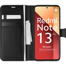 Microsonic Xiaomi Poco M6 Pro 4g Kılıf Delux Leather Wallet Siyah