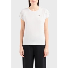 Ea7 Pamuklu Slim Fit Bisiklet Yaka T Shirt Kadın T Shirt 3DTT41 Tjvaz 1938
