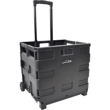 Nurgaz Campout Katlanır Tekerlekli Kamp Kasası Siyah