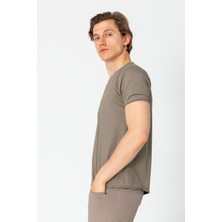 Cekmon Erkek Fit Rahat Esnek Nefes Alan Bisiklet Yaka T-Shirt