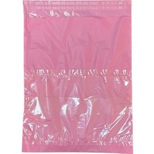 Svs Etiket Plastik 35 x 45 + 5 Pembe Cepli Kargo Poşeti 80 Mikron