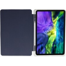 TahTicMer Apple iPad Pro 11 2018 A2013 A1934 A1979 A1980 11 Inç Uyumlu Kılıf Y Smart Cover Standlı Uyku Modlu Kalem Yerli Mars Kapak Lacivert