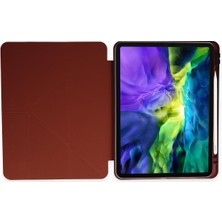 TahTicMer Apple iPad 6. Nesil A1893 A1954 9.7 Inç Uyumlu Kılıf Y Smart Cover Standlı Uyku Modlu Kalem Yerli Mars Kapak Mor