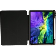 TahTicMer Samsung Galaxy Tab S7 Fe T730 T733 T736 12.4 Inç Uyumlu Kılıf Y Smart Cover Standlı Uyku Modlu Kalem Yerli Mars Kapak Siyah