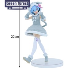 Pasty Yeşil Orman Rem Modeli Sevimli Aksiyon Figürü Anime Kız Bebek Modeli Oyuncak (Yurt Dışından)