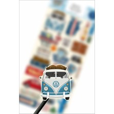 Piksel Grafik Road Travel Sticker, Yolculuk Macerası Etiketi