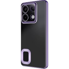 Fibaks Xiaomi Redmi Note 13 Pro 5g Kılıf Kamera Lens Korumalı Şeffaf Renkli Logo Gösteren Parlak Kapak