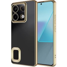 Fibaks Xiaomi Redmi Note 13 Pro 5g Kılıf Kamera Lens Korumalı Şeffaf Renkli Logo Gösteren Parlak Kapak