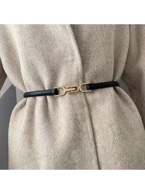 Xiaobaoyu Legering Gesp Vrouwen Riem Effen Kleur Pu Leer Vrouwelijke Taille Riem Eenvoudige Dunne Tailleband Voor Jurk Jas (Yurt Dışından)