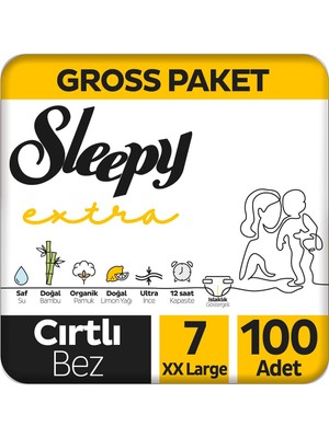 Sleepy Extra Günlük Aktivite Gross Paket Bebek Bezi 7 Numara Xxlarge 100 Adet